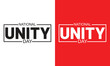 National Unity Day T Shirt Design. Typographic Design.