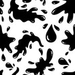 water splash silhouette seamless pattern