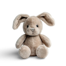 Soft Toy Rabbit Isolated On Transparent Background 