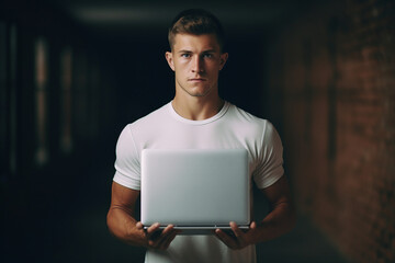 Digital technologies it programmer worker in modern network space working Generative AI