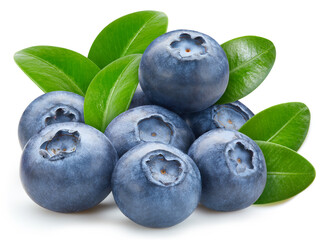 Sticker - Blueberry isolated on white background