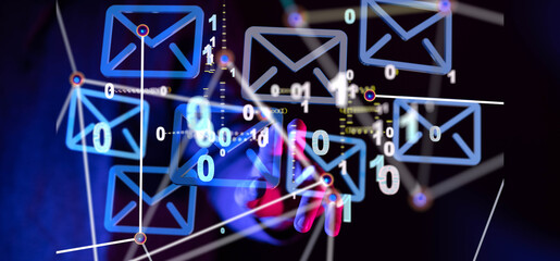 Aufkleber - mail communication support contact concept service
