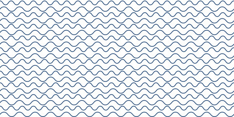 Leinwandbilder - Two types of light blue waves that alternate to create a harmonious simple pattern with a nautical theme.