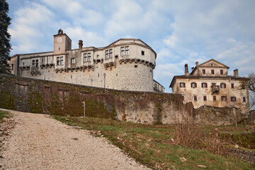 Wall Mural - Pazin, Istria, Croatia: view of the ancient castle, a medieval fortification situated in the middle of the town