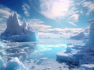 Wall Mural - iceberg in polar regions