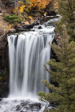 Autumn View Of Undine Falls In Yellowstone National Park