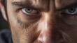 © betterpick|Art - Intensity and Determination Captured in a Man's Eyes, a Close-Up with a Strong Emotional Charge