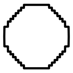 Sticker - Pixel Circle Frame 