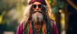  portrait of Hippie man