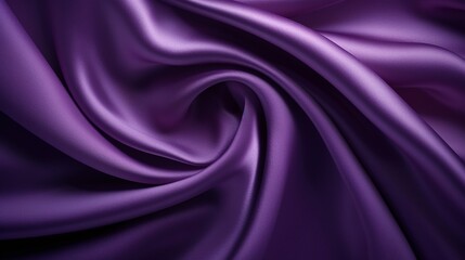 Wall Mural - rippled purple satin fabric, shiny luxury purple swirl silky backgrounds.