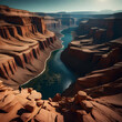 A canyon landscape materializes with breathtaking clarity.