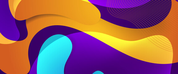 colorful colourful vector abstract simple banner with wave and liquid shapes. colorful modern graphi