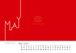 Modern Line Calendar 2024 New Year - May (Clean and Unique)