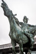 Statue of resurgent France with the Bir Hakeim bridge in Paris