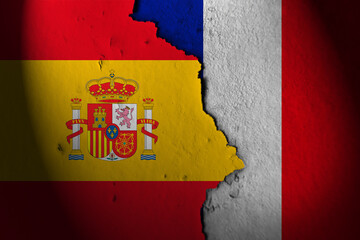 Wall Mural - Relations between spain and france