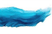 Isolated Blue Brush Stroke On A White Background