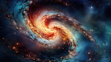 A Macro Photograph Of A Spiral Galaxy, With Its Swirling Arms Symbolizing The Journey Of Two Souls As They Come Together And Form An Unbreakable Bond.