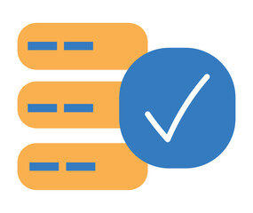 Sticker - data security illustration with check mark