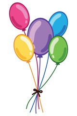 Sticker - colored balloons illustration