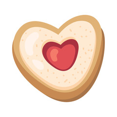 Sticker - sweet cookie in heart shape