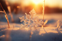 Beautiful Macro Photo Of A Snowflake