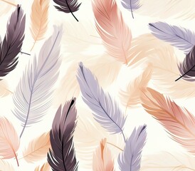  Feather Seamless Pattern