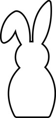Wall Mural - Cute bunny outline