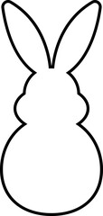 Sticker - Cute bunny outline