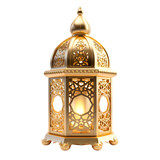 Fototapeta  - an old style traditional golden arabic ramadan eid decoration lantern