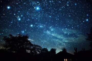 Wall Mural - night sky with a stunning display of stars and constellations, cosmic wonder.