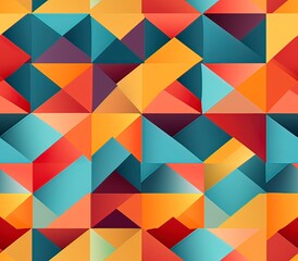 Wall Mural - Geometric Tessellation Seamless Pattern