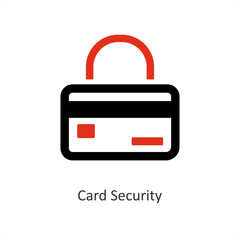 Card Security and protection icon concept