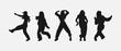 © Irkhamsterstock - set of five female dancer silhouettes. street dancers with various different styles, poses, movements. vector illustration.