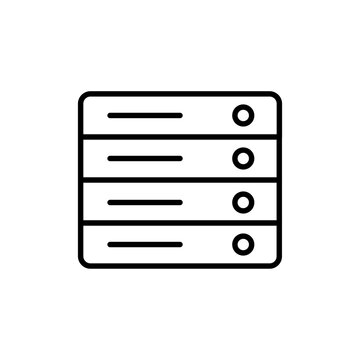 Database icons, minimalist vector illustration ,simple transparent graphic element .Isolated on white background