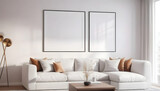 Fototapeta  - modern living room with sofa. Ai