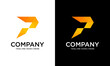 Creative Letter P logo icon design template elements, unique letter P abstract simple logo illustration