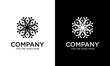 Creative people and flower logo design tim illustration, people unity flower logo icon vector design.