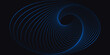 Abstract round spiral illustration neon blue gradient design
