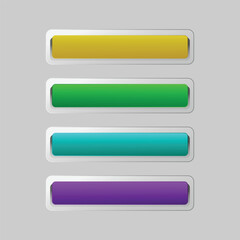 Poster - Button web ui and ux glass morphism colorful decorative