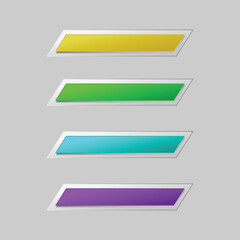 Poster - Button web ui and ux glass morphism colorful element