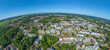Die Stadt Waldkraiburg im Landkreis Mühldorf am Inn im bayerischen Chemiedreieck, Little Planet-Ansicht, freigestellt