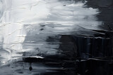 Cuadro abstracto pintado al óleo con colores mezclados blancos y negros.