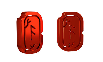 Wall Mural - Red Magic runes icon isolated on transparent background.