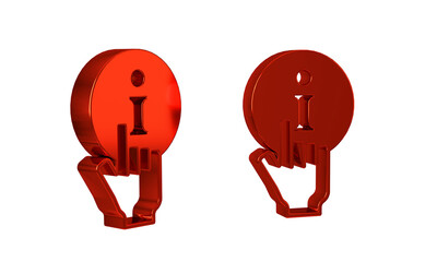Poster - Red Information icon isolated on transparent background.