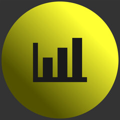 Poster - graph chart data icon on circle background vector