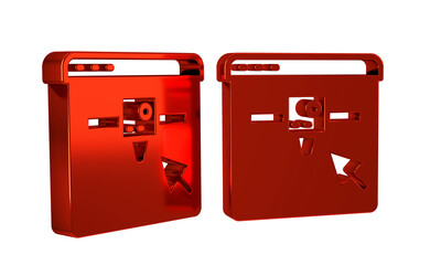 Aufkleber - Red 3D printer setting icon isolated on transparent background. 3d printing.