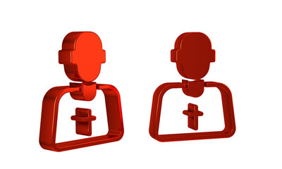 Wall Mural - Red Priest icon isolated on transparent background.