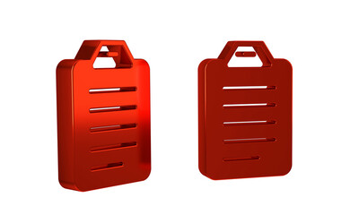 Poster - red to do list or planning icon isolated on transparent background.