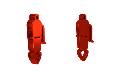 Poster - Red Fountain pen nib icon isolated on transparent background. Pen tool sign.