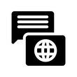 global communication glyph icon